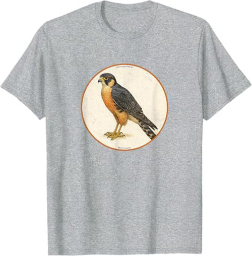 Retro Aplomado Falcon Bird Design T-Shirt Design 10 Colors by Bird Fantastic | Birding Graphic Tee (Copy)