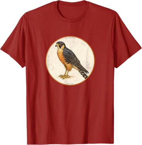 Retro Aplomado Falcon Bird Design T-Shirt Design 10 Colors by Bird Fantastic | Birding Graphic Tee (Copy)