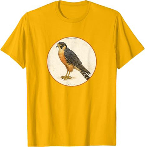 Retro Aplomado Falcon Bird Design T-Shirt Design 10 Colors by Bird Fantastic | Birding Graphic Tee (Copy)