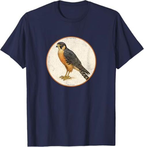 Retro Aplomado Falcon Bird Design T-Shirt Design 10 Colors by Bird Fantastic | Birding Graphic Tee (Copy)