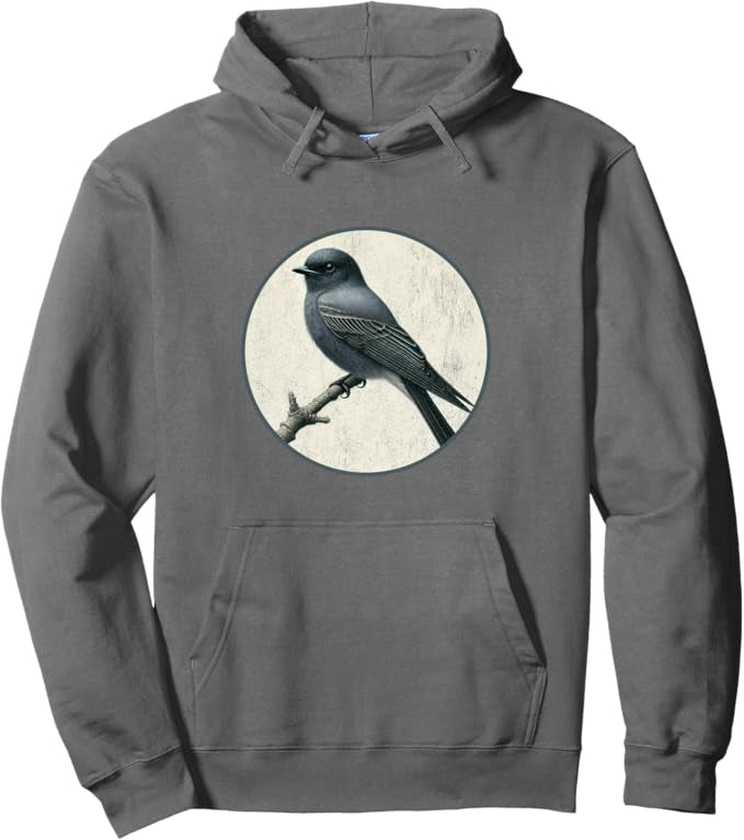 Retro Ashy Drongo Hoodie – Vintage Bird Design Sweatshirt
