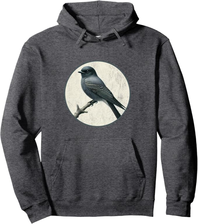 Retro Ashy Drongo Hoodie – Vintage Bird Design Sweatshirt