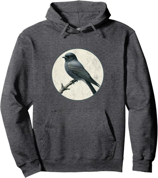 Retro Ashy Drongo Hoodie – Vintage Bird Design Sweatshirt