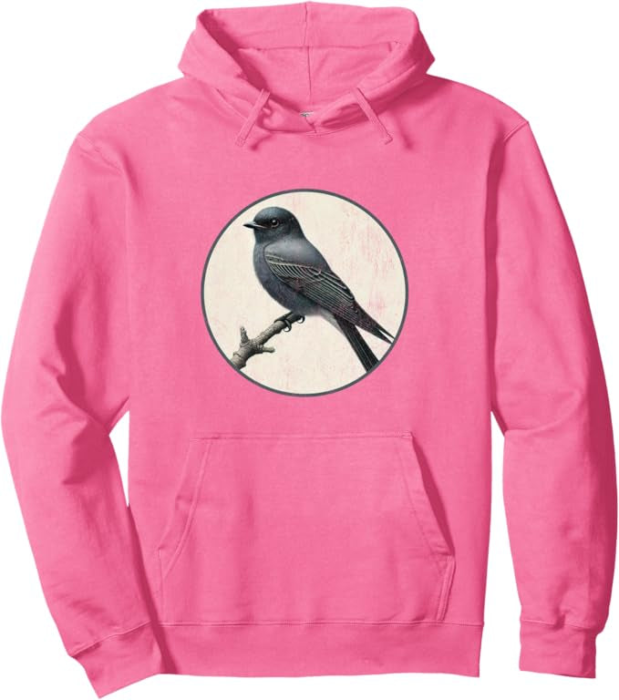 Retro Ashy Drongo Hoodie – Vintage Bird Design Sweatshirt