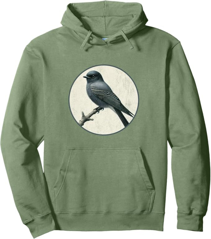 Retro Ashy Drongo Hoodie – Vintage Bird Design Sweatshirt
