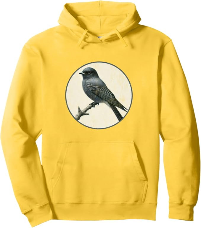 Retro Ashy Drongo Hoodie – Vintage Bird Design Sweatshirt