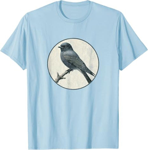Ashy Drongo T-Shirt Retro Design by Bird.fan