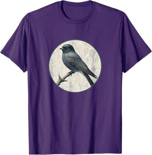 Ashy Drongo T-Shirt Retro Design by Bird.fan