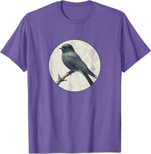 Ashy Drongo T-Shirt Retro Design by Bird.fan