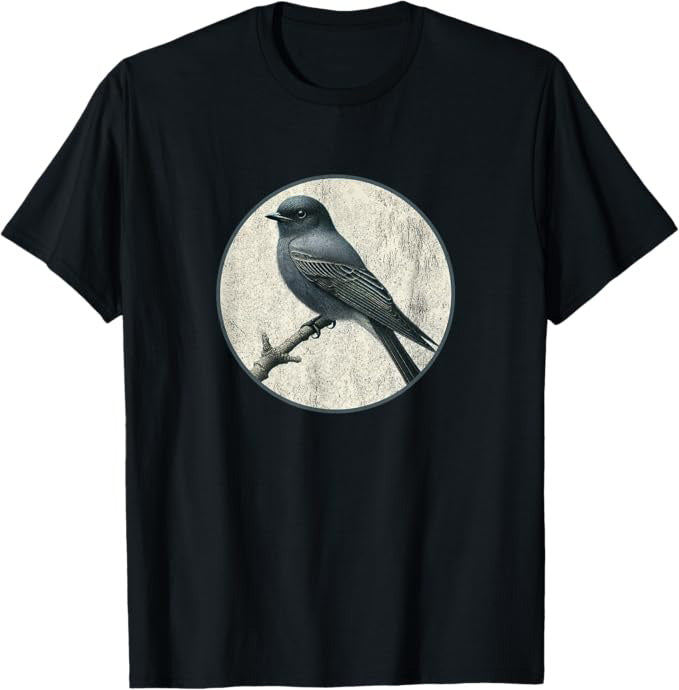 Ashy Drongo T-Shirt Retro Design by Bird.fan