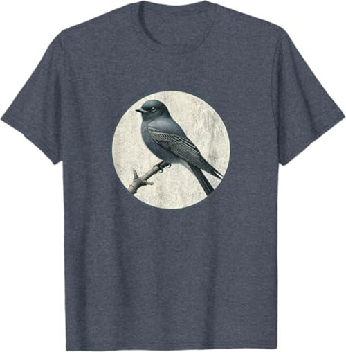 Ashy Drongo T-Shirt Retro Design by Bird.fan