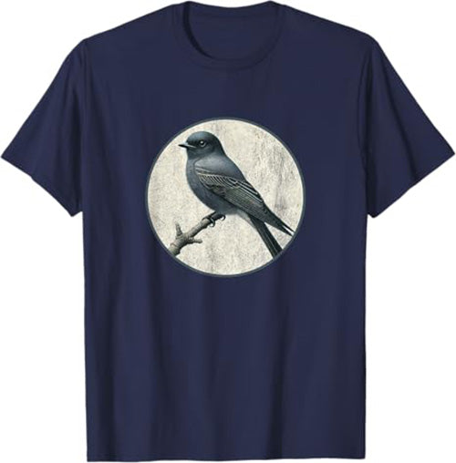 Ashy Drongo T-Shirt Retro Design by Bird.fan