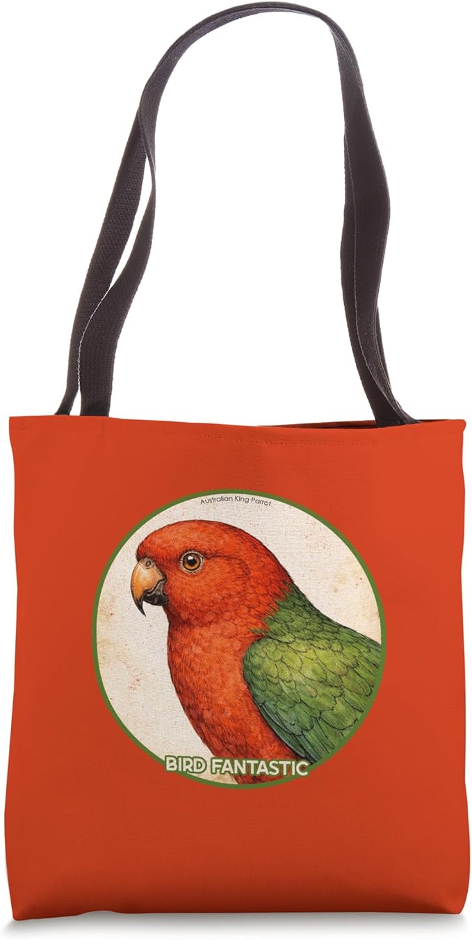 Colorful Australian King-Parrot Bird Design Tote Bag by Bird Fantastic