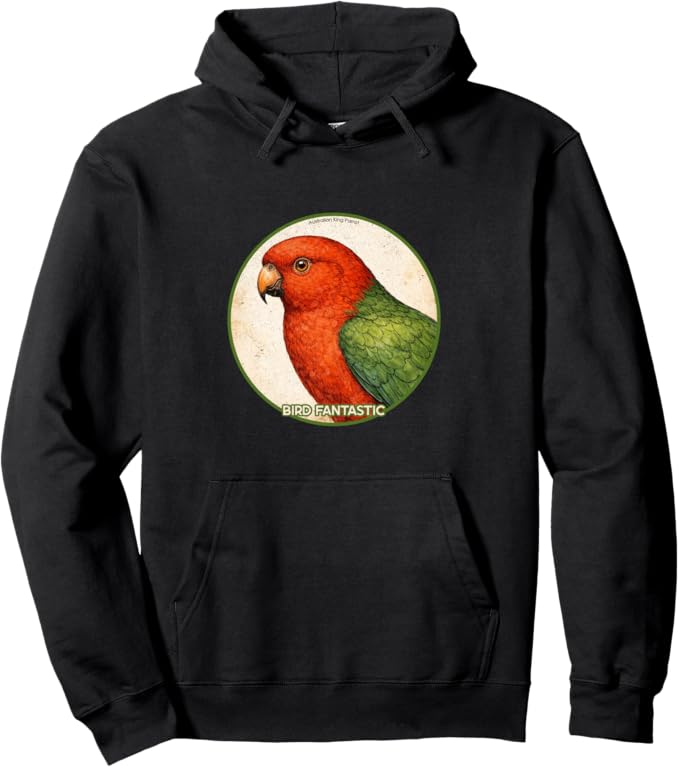 Retro Australian King Parrot Hoodie – Vintage Bird Design Sweatshirt