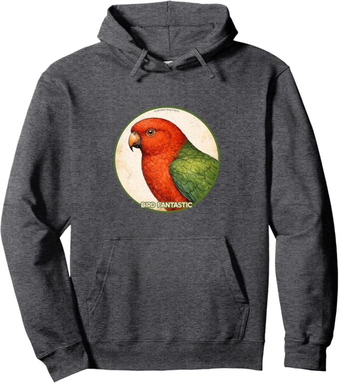 Retro Australian King Parrot Hoodie – Vintage Bird Design Sweatshirt