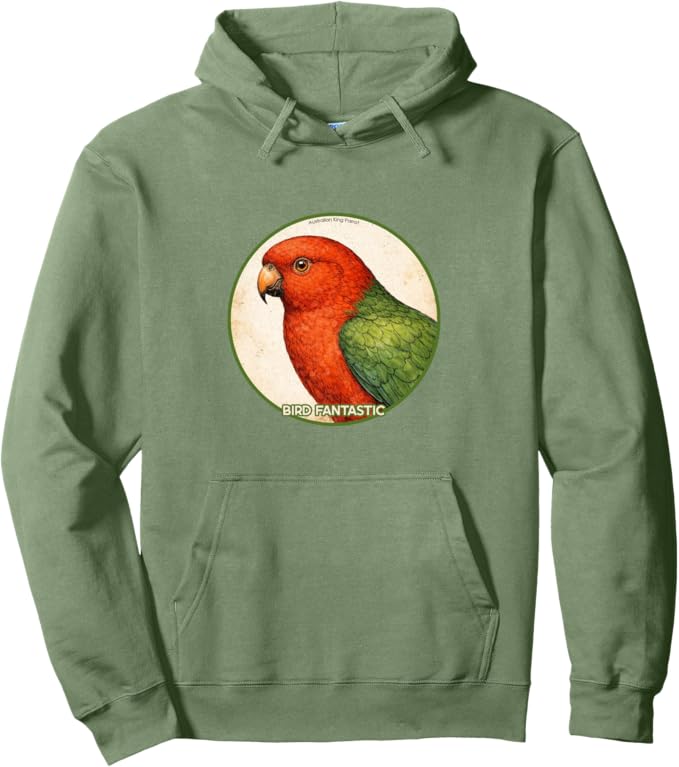 Retro Australian King Parrot Hoodie – Vintage Bird Design Sweatshirt