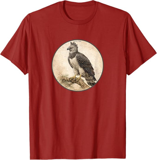 Retro Harpy Eagle T-Shirt Design 10 Colors by Bird Fantastic | Birding Graphic Tee