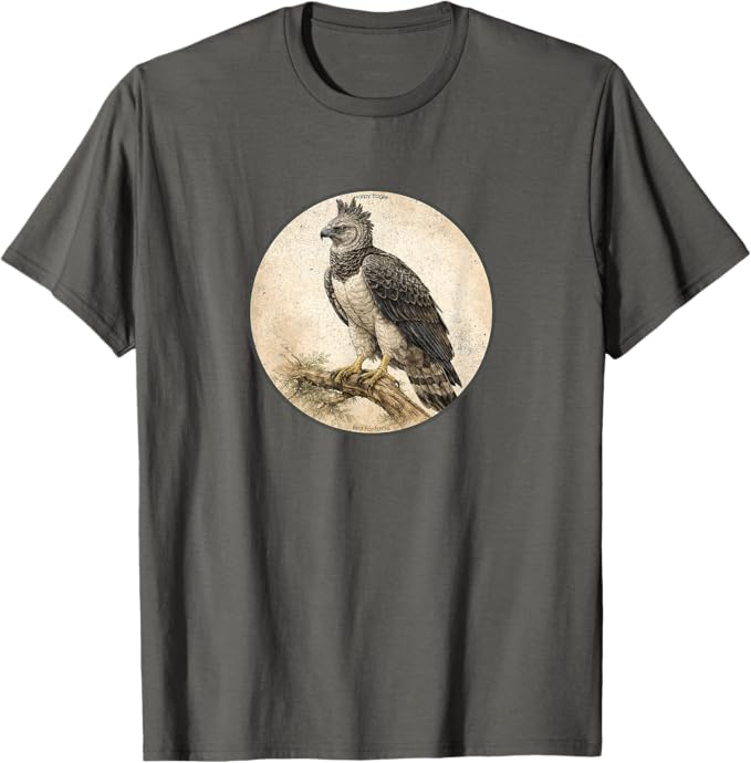 Retro Harpy Eagle T-Shirt Design 10 Colors by Bird Fantastic | Birding Graphic Tee