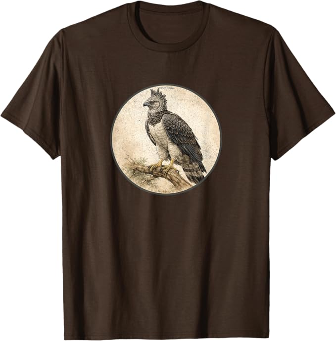 Retro Harpy Eagle T-Shirt Design 10 Colors by Bird Fantastic | Birding Graphic Tee