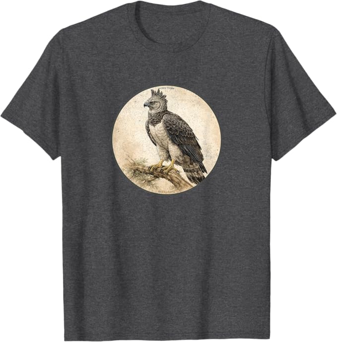 Retro Harpy Eagle T-Shirt Design 10 Colors by Bird Fantastic | Birding Graphic Tee
