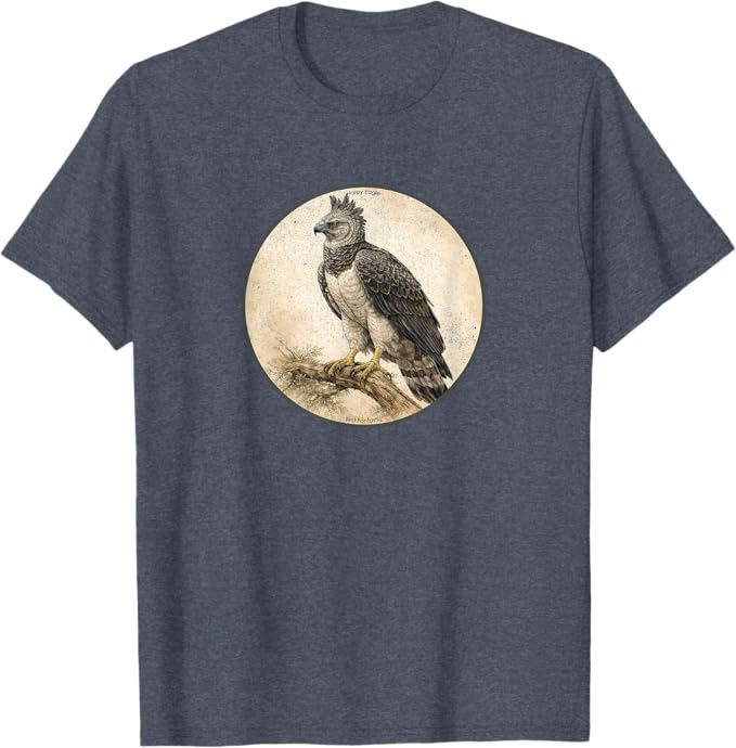 Retro Harpy Eagle T-Shirt Design 10 Colors by Bird Fantastic | Birding Graphic Tee