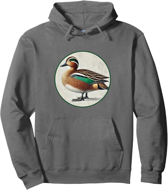 Retro Baikal Teal Hoodie – Vintage Bird Design Sweatshirt
