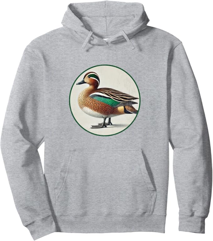 Retro Baikal Teal Hoodie – Vintage Bird Design Sweatshirt