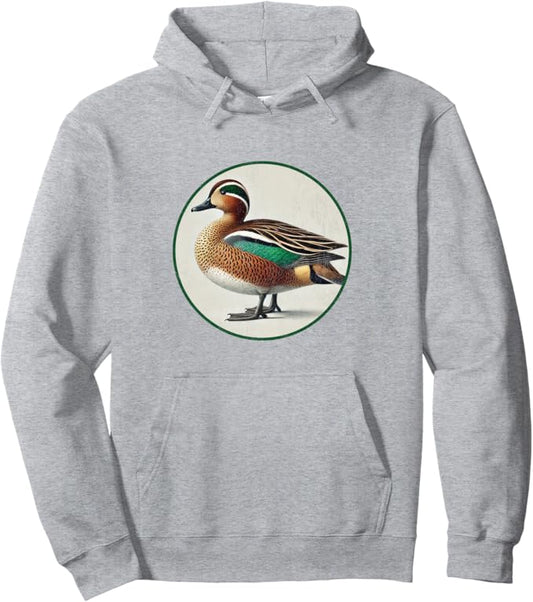Retro Baikal Teal Hoodie – Vintage Bird Design Sweatshirt