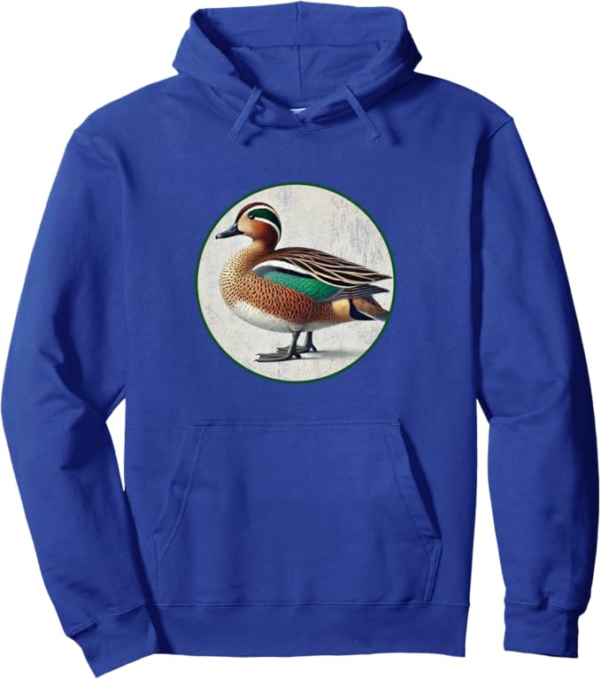 Retro Baikal Teal Hoodie – Vintage Bird Design Sweatshirt