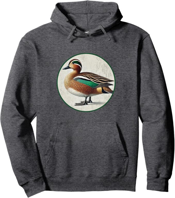 Retro Baikal Teal Hoodie – Vintage Bird Design Sweatshirt