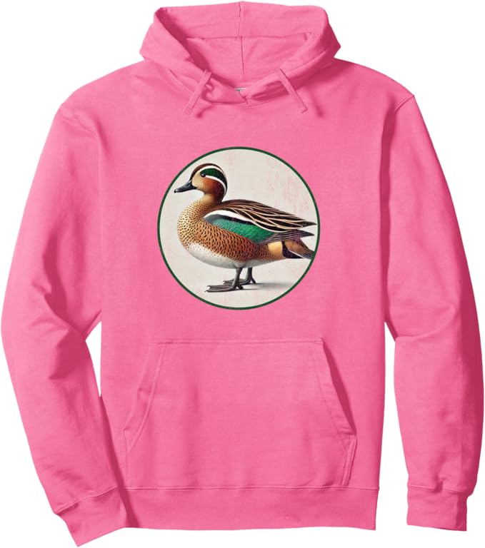 Retro Baikal Teal Hoodie – Vintage Bird Design Sweatshirt