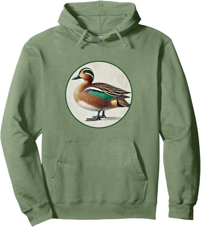 Retro Baikal Teal Hoodie – Vintage Bird Design Sweatshirt