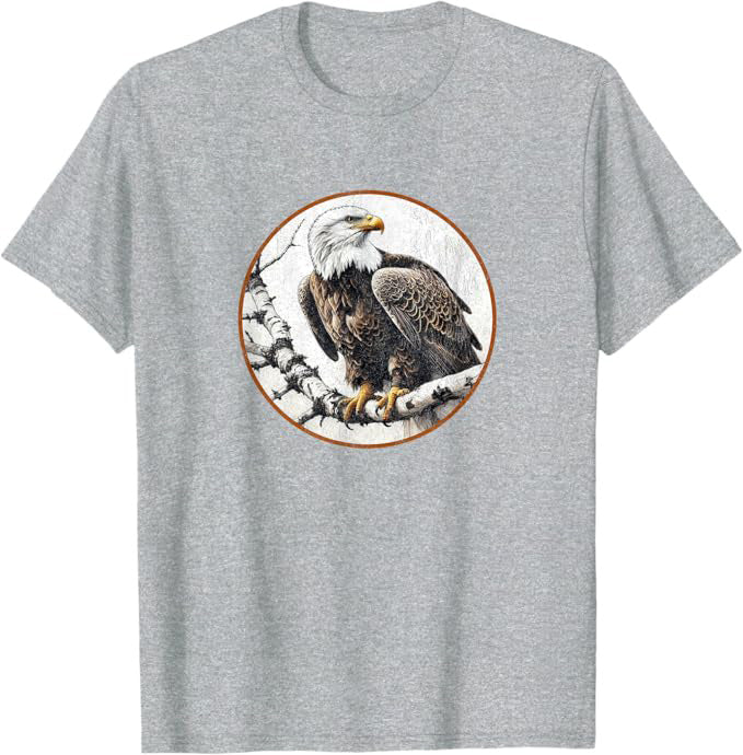 Bald Eagle T-Shirt Retro Design by Bird.fan