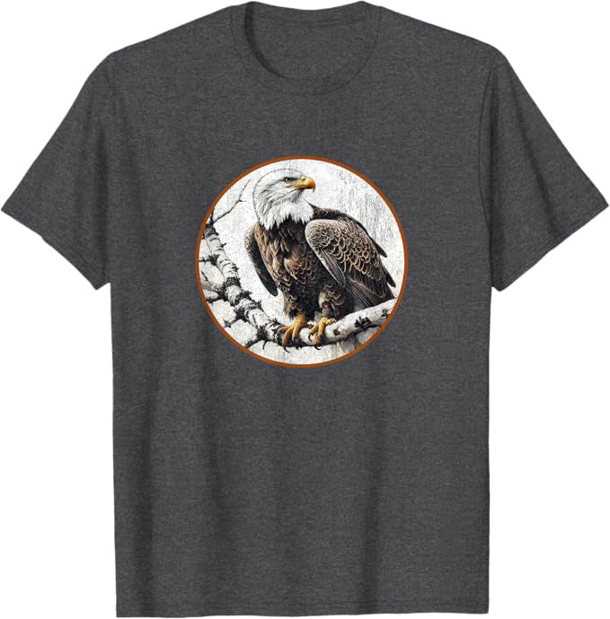 Bald Eagle T-Shirt Retro Design by Bird.fan