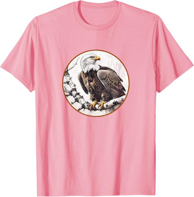 Bald Eagle T-Shirt Retro Design by Bird.fan