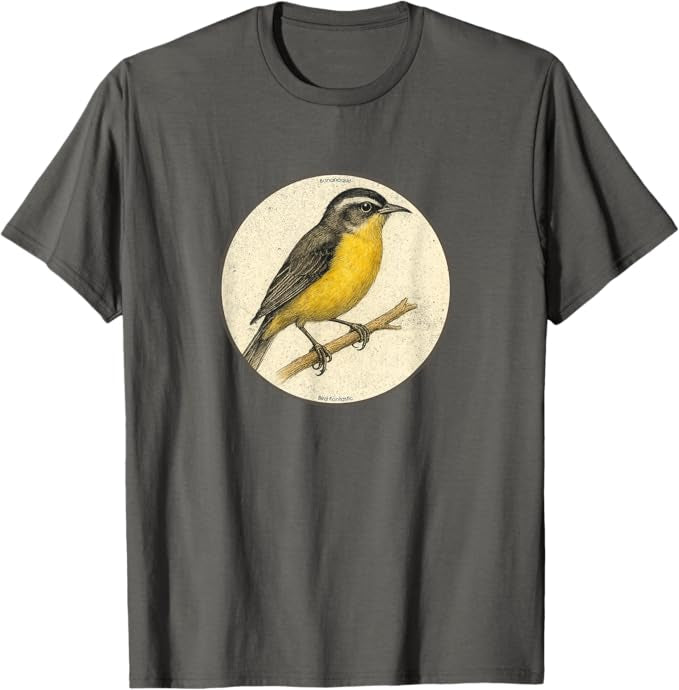 Retro Bananaquit Bird Design T-Shirt Design 10 Colors by Bird Fantastic | Birding Graphic Tee