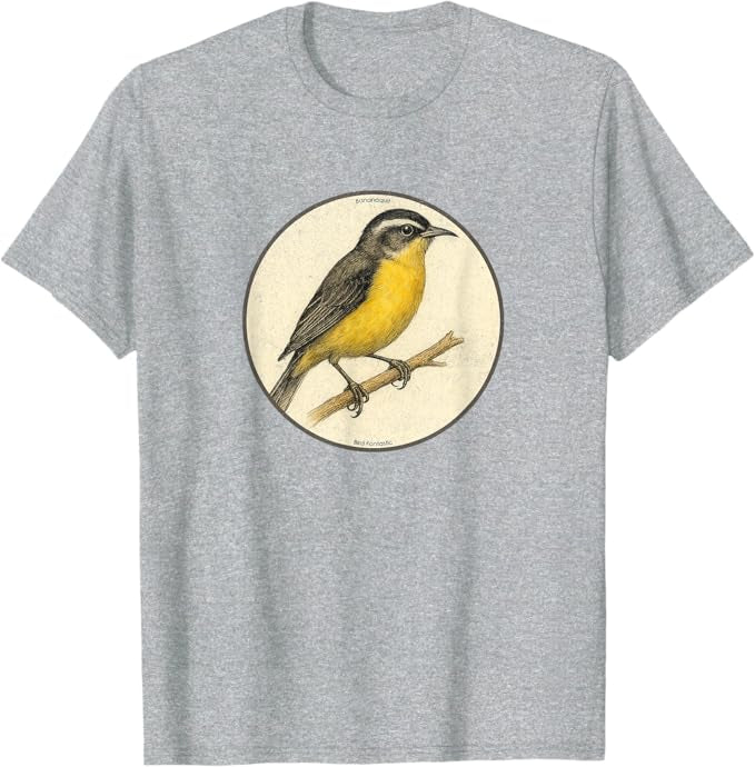 Retro Bananaquit Bird Design T-Shirt Design 10 Colors by Bird Fantastic | Birding Graphic Tee