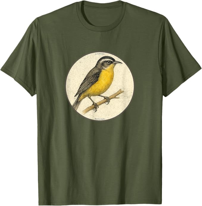 Retro Bananaquit Bird Design T-Shirt Design 10 Colors by Bird Fantastic | Birding Graphic Tee