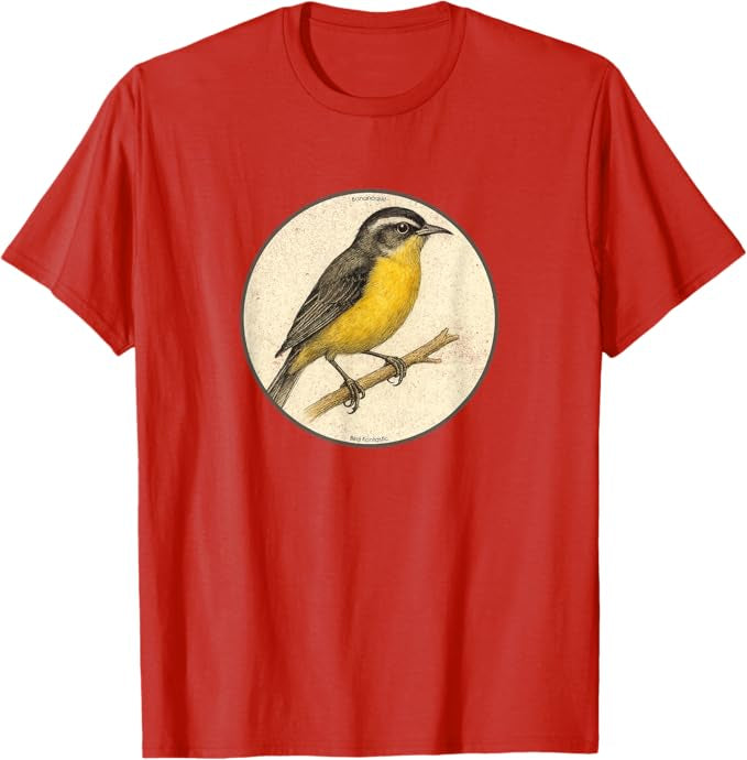 Retro Bananaquit Bird Design T-Shirt Design 10 Colors by Bird Fantastic | Birding Graphic Tee