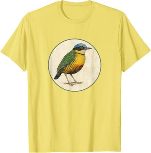 Bar-Bellied Pitta T-Shirt Retro Design by Bird.fan