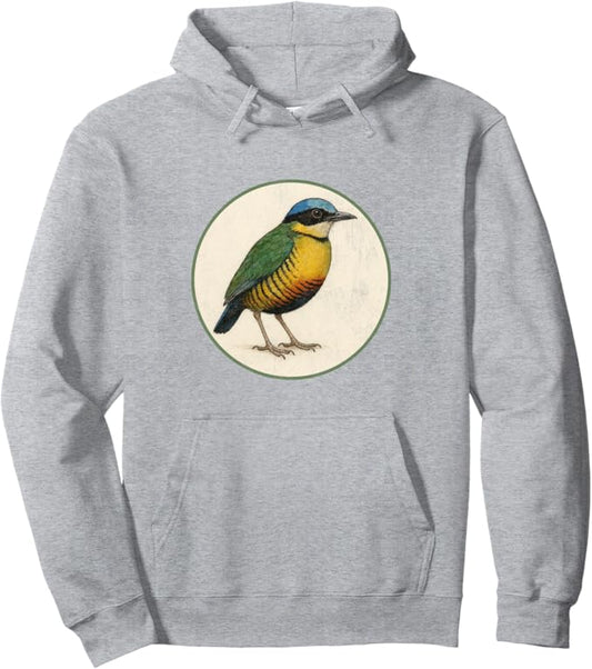 Retro Bar-Bellied Pitta Hoodie – Vintage Bird Design Sweatshirt