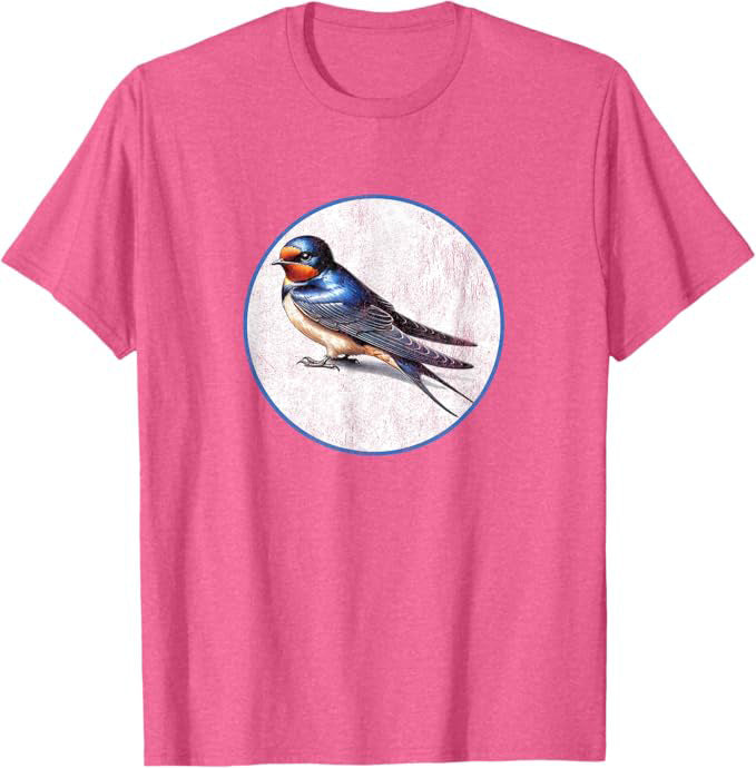 Barn Swallow T-Shirt Retro Design by Bird.fan | Men's Birding Graphic Tee