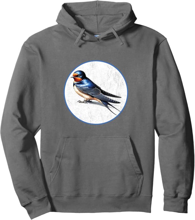Retro Barn Swallow Hoodie – Vintage Bird Design Sweatshirt