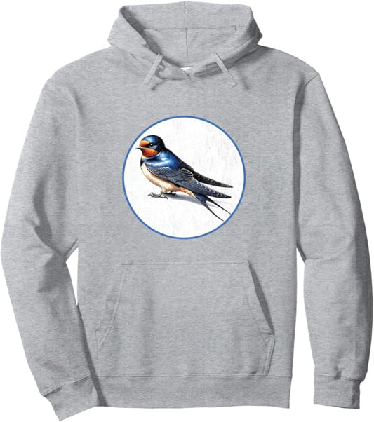 Retro Barn Swallow Hoodie – Vintage Bird Design Sweatshirt