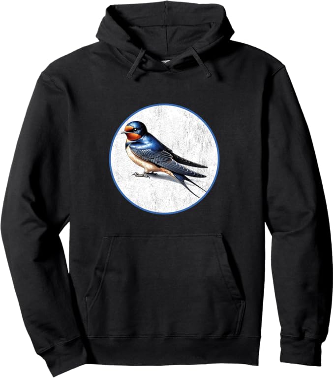 Retro Barn Swallow Hoodie – Vintage Bird Design Sweatshirt