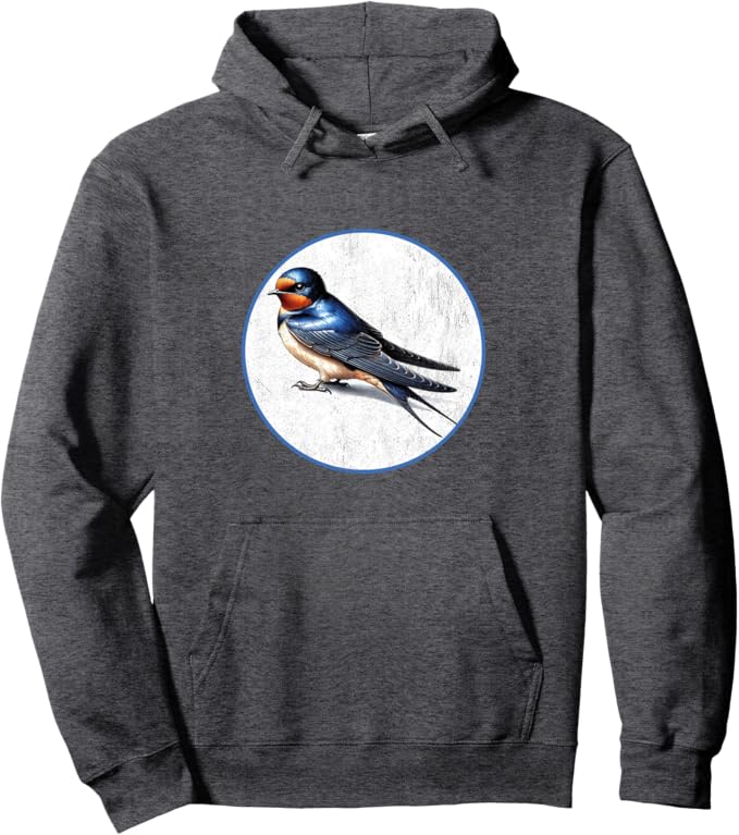 Retro Barn Swallow Hoodie – Vintage Bird Design Sweatshirt