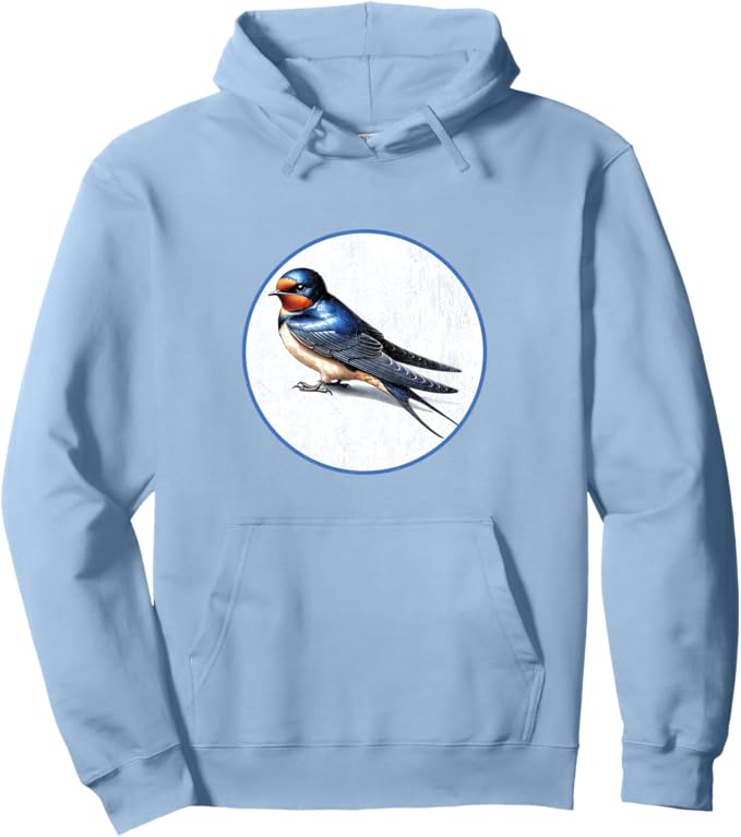 Retro Barn Swallow Hoodie – Vintage Bird Design Sweatshirt