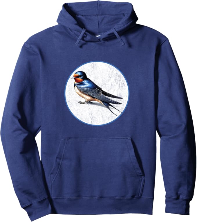 Retro Barn Swallow Hoodie – Vintage Bird Design Sweatshirt