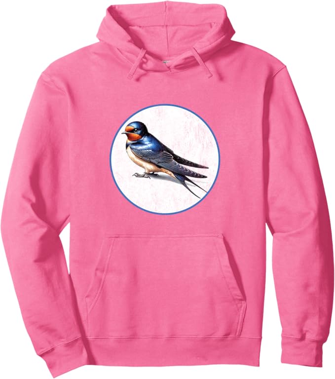 Retro Barn Swallow Hoodie – Vintage Bird Design Sweatshirt