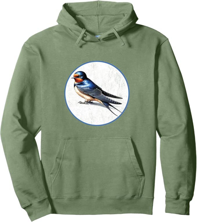Retro Barn Swallow Hoodie – Vintage Bird Design Sweatshirt